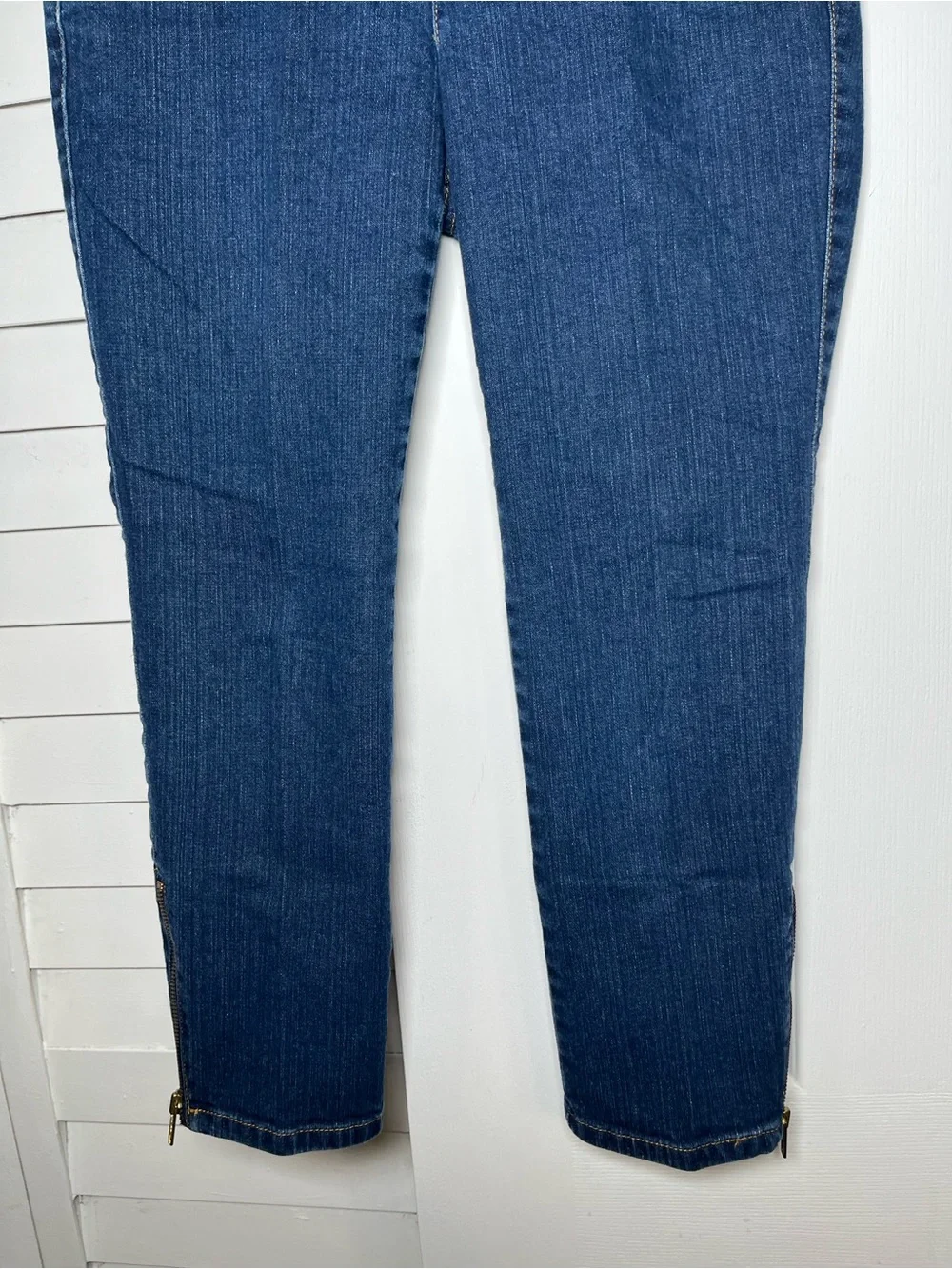 Michael Kors Petite Dark Wash Jeans with Ankle Zips, Size 2P